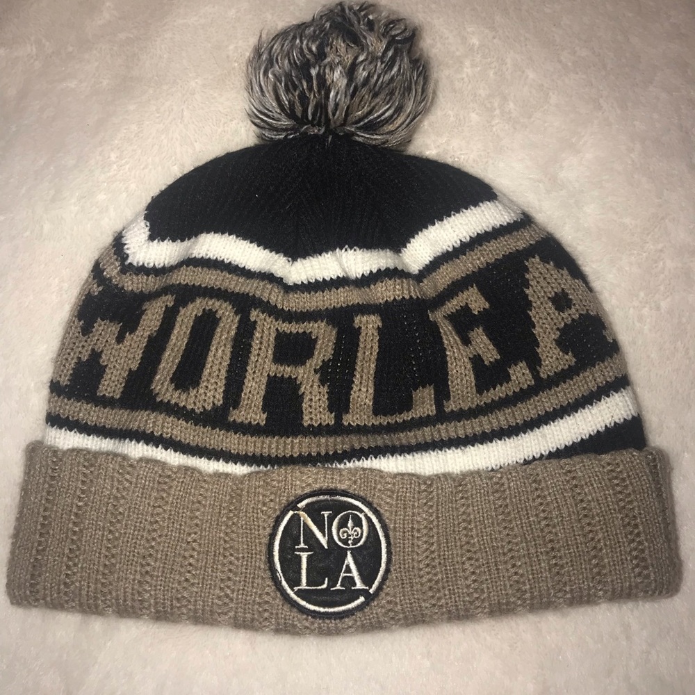 New Orleans Saints Beanie With Pom.